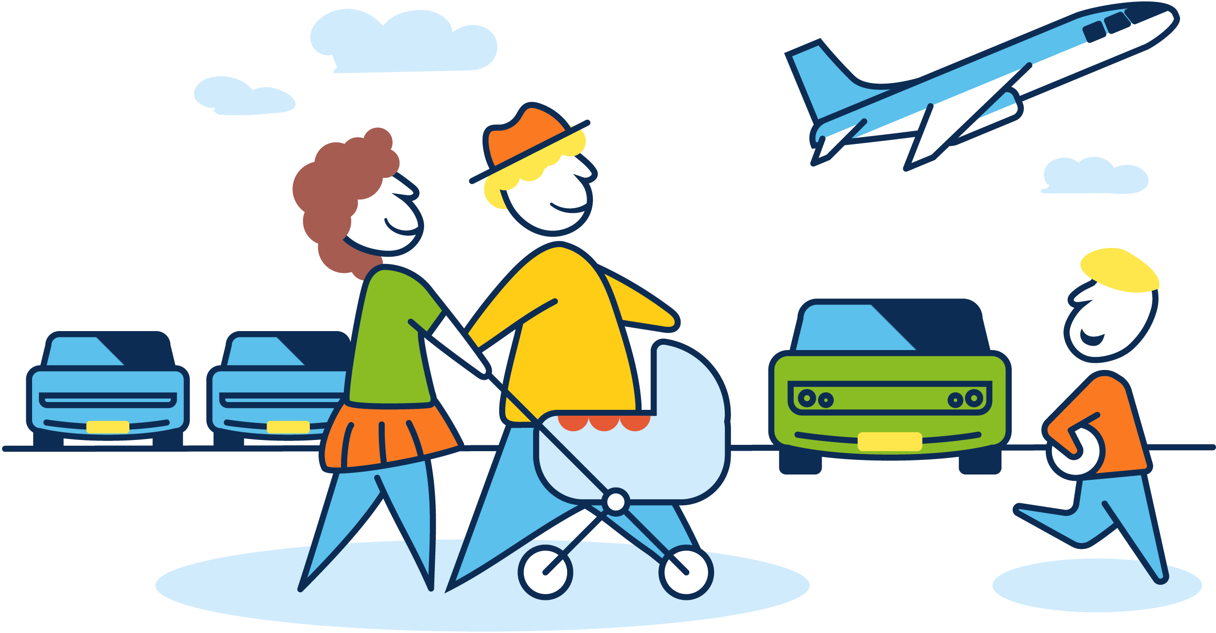 Shuttle service illustratie